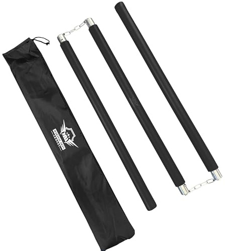 Martial Arts Armory Foam Padded Three Section Staff for Safe Practice Training (Black)