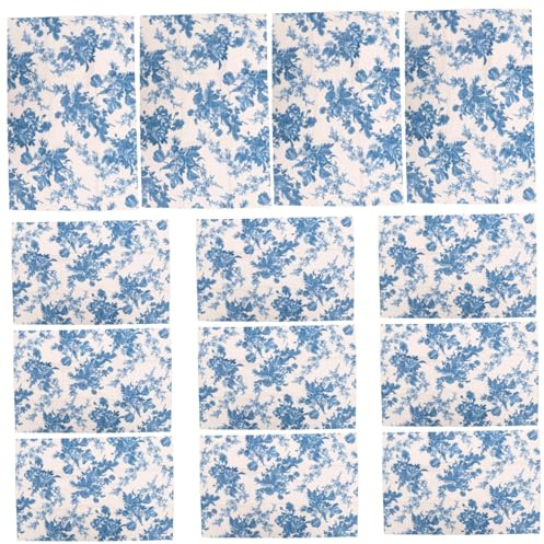 FRCOLOR 10stücke Teiliges Blaues Vintage Geschenkpapier Bedrucktes Baumwollpapier Für Blumensträuße Diy Verpackung Langlebig Und Vielseitig Für Geschenkverpackung Und Bastelarbeiten