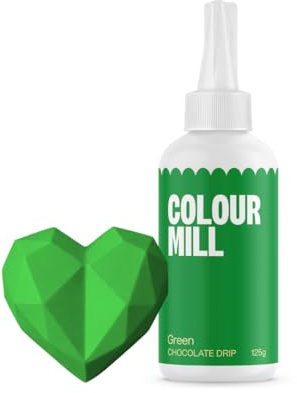 Colour Mill Choco Drip Schokoladen-Glasur, Green, 125g | Gebrauchsfertig, Perfekt für Drip Cakes, Schokoladenformen, Cake Pops, Macarons oder als Glasur über Eis und Keksen