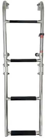 Baoblaze Échelle de Bain Pliante pour Bateau, échelle D'accès en Acier Inoxydable pour Yacht de Plaisance, Échelle 4 marches