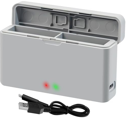 LYONGTECH Dubbel batteriladdare för Insta360 Ace Pro 2, snabbladdning 2 batterier, laddningshubb