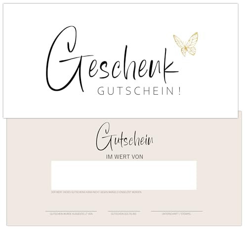 40 Zauberhafte Blanko Gutscheine zum selber Ausfüllen | Friseur Kosmetik Massage Wellness Beauty Salon Gutschein Vorlage Gutscheinkarten Geschenkgutscheine