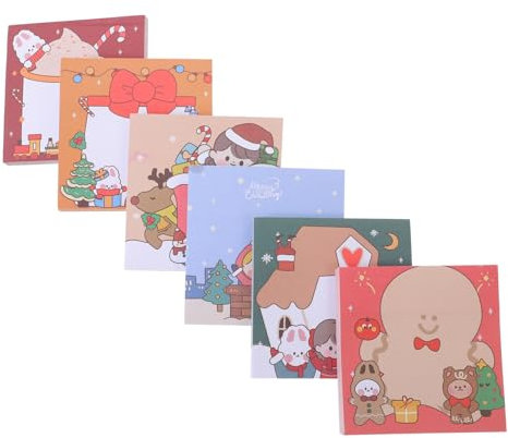 VILLCASE 12 Stücke Gemischt Stil Hinweis Aufkleber Weihnachten Thema Memo Pad Komfortable Schreiben Papier Material