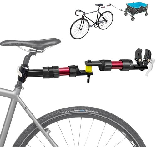 Mimoke Adaptador de remolque de bicicleta – Diseño modular de nailon, sistema de amortiguación y dirección, adecuado para bicicletas con diámetro de tubo de asiento de 27 – 32 mm