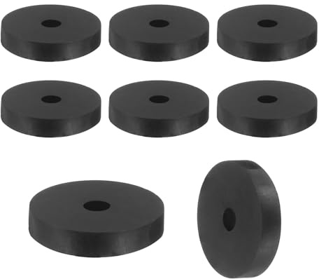 QUARKZMAN 12Pcs Rondelle Caoutchouc 30 mm OD x 6 mm ID x 6 mm Épaisseur Entretoise Plastique Plates Anti-Vibrations Rond pour Machines Industrielles Domestiques