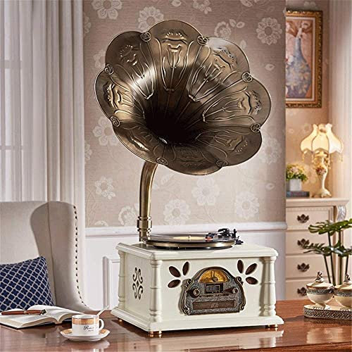 erkebspm Plattenspieler, Music Box Mini Vintage Retro Classic Style Phonograph Gramophonform Stereo -Lautsprecher -Soundsystem (Vintage Phonograph)