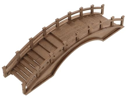 Vaguelly Miniatur Holzbrücke Bogenbrücke Dekoration Gartenbrücke Modellbrücke Für Mini-Garten Landschaftsbau Zubehör