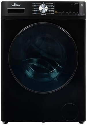Willow WWDE8514BL 8kg Washer Dryer 1400 Spin with BLDC Inverter Motor, 15 Programmes, LED Display, Front Loading Washer Dryer Machine - Black