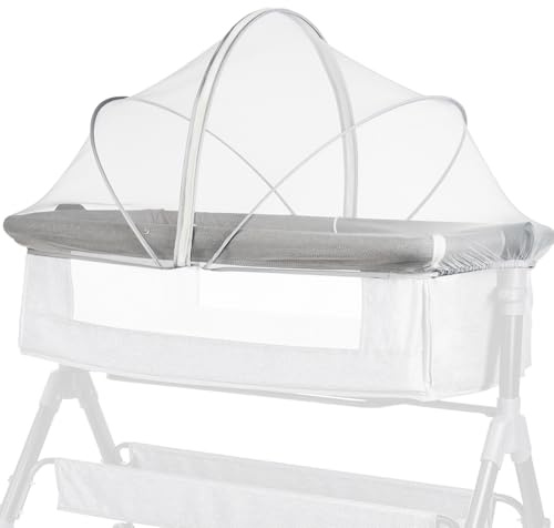 Jonuin Universal Moskitonetz für Babybett, 55x100cm Kinderwagen Moskitonetz, Baby Insektenschutz mit Reißverschluss, Faltbares Atmungsaktives Moskitonetze, für Babybett, Stubenwagen (Weiß)