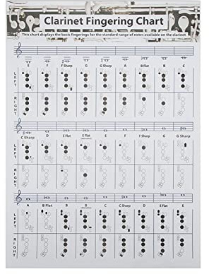 OPPWONG Clarinet Poster, Beginners Training Chart Clarinet Chords Picture Beginner Guide Music Poster Clarinet Fingering Chart Chords Poster (Clarinet Chord Spectrum (Large))