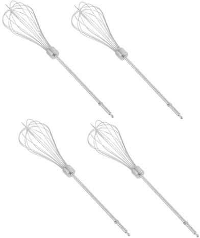 Amosfun 4pièces Fouet à Pâte De Remplacement Pour Batteur à Main Acier Inoxydable Accessoires Pour Mélangeur Électrique