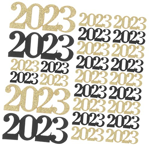 TOPPERFUN Decoraciones de Fiesta de Año de Confeti Brillantes y Elegantes para Fiestas y Celebraciones para Adornar Mesas y Tarjetas