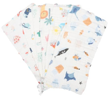 ibasenice 6 piezas Toallitas de Algodón para Niña Suaves y Absorbentes Toallas Saliva Multifunción para Niña Muselinas Infantiles para Lavado y Baberos