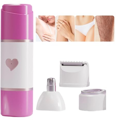 Afeitadora Eléctrica Para Mujeres | Recortadora Para Cabello Rostro Y Cuerpo Con Carga Tipo-C - Afeitadora Eléctrica para Mujeres | Para La Cara Facial Bikini Cuerpo Piel Piernas Damas Chicas Belleza