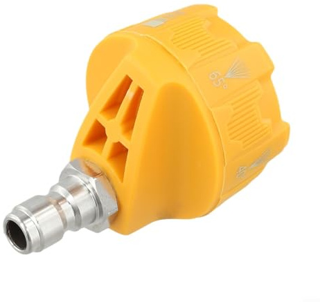 Ugello multifunzione 6 in 1 per idropulitrice per lavaggio auto, connessione rapida da 14 pollici per interfacce da 1/4 di pollice (giallo)