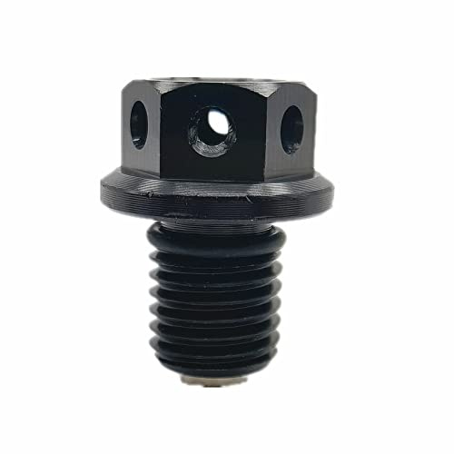 Tornillo De Perno De Drenaje De Aceite Magnético M12xP1.5 Para H XR500 1981-1984(NEGRO)