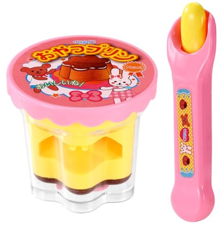 Sinbana Jouet Nourrisseur de Pudding pour Bébé, Bol à Pudding avec Cuillère Jouet d'alimentation Simulée Accessoires de Cuisine Amusants pour Les Filles 3 à 8 Ans