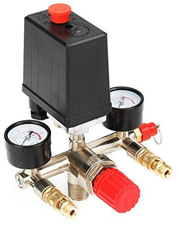 EsportsMJJ 90-120Psi Luftkompressor Druckschalter Regelventil Verteiler Regler Gauge