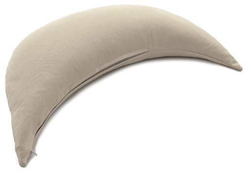Zirbenkissen Mond ca. 50cm | rohweiß - ungefärbt und ungebleicht | Zirbenholzkissen/Zirbelkissen | mit zusätzlichem Bio-Inlett