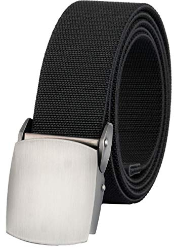 KYEYGWO Herren Gürtel Elastischer Stretchgürtel Nylon Gürtel mit Automatisch Schnalle 130 cm, Breite ca. 4 cm