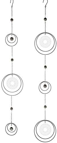 GILDE 1 x Girlande Mandala Metall grau Länge 90 cm, Fensterdeko, Geschenk, Wanddeko
