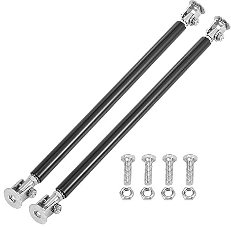 X AUTOHAUX 2pcs 200mm Universal Car Bumper Lip Protector Splitter Support | Black, Adjustable splitter strut tie rods, 7.87 Inch