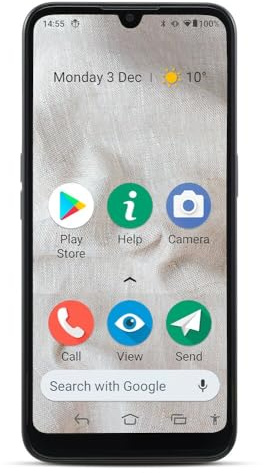Doro 8100 4G Unlocked Smartphone for Seniors - Easy Mobile Phone - 13MP Triple Camera - Water-resistant Android Phone - 6.1 HD Display - Assistance Button with GPS [UK and Irish Version] (Black)
