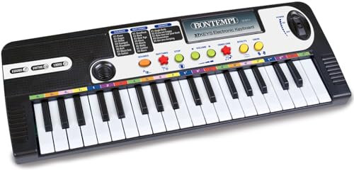 Bontempi | PlayKeys: Tastiera Giocattolo a 37 Tasti per Piccoli Musicisti, 430x165x45 mm