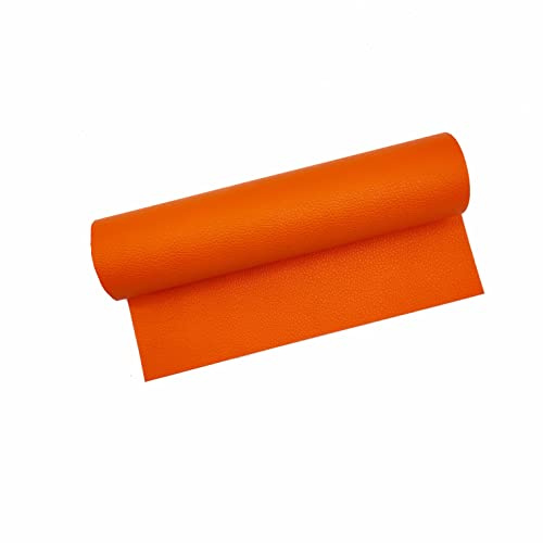 Surriba Polipiel para Tapizar, Adhesivo de Cuero para Bricolaje, Ropa, Carteras - Cinta 20 * 120cm Naranja
