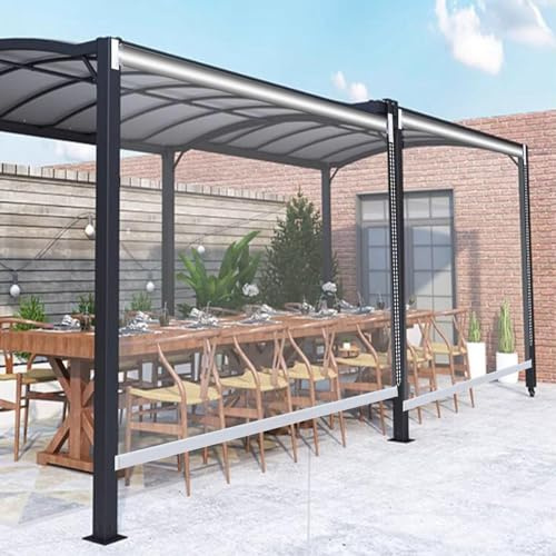 Tende a Rullo Impermeabili Grandi Tapparella Avvolgibile Trasparent,Persiane da Esterno in Pvc Chiare,Cortina Divisorie in Plastica,0,5 Mm Tende a Rullo Laterale per Ricezione,W×H-80×180cm/31.5×70.9in