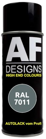 Alex Flittner Designs Spraydose RAL7011 EISENGRAU Spraydose matt Lackspray | RAL Spraydose in 400 ml. Exaktes Farbergebniss nach RAL Norm. Leuchte Farben, Sehr schnelle Trockung und extrem lange