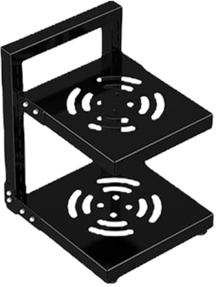 Teksome Estante Organizador de sartenes para gabinete | Organizador de ollas y sartenes Ajustable de 2 Capas para gabinete,Organizadores de gabinete y Almacenamiento para gabinete de Cocina