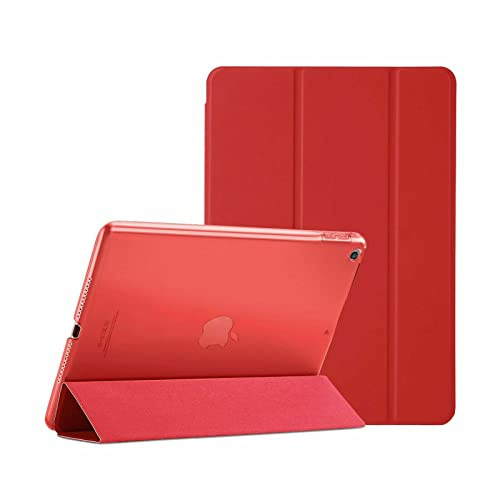 Smart Case For New iPad 10.2 7th Gen (2019), 10.2 8th Generation (2020),10.2 9th Generations (2021), iPad Pro 10.5 (2017), iPad Air 3 10.5 (2019), Ultra Slim Magnetic Cover (Red)