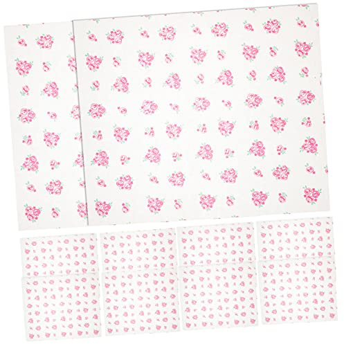 Garneck Papier Sulfurisé à Motifs Roses 50 Feuilles 30 x 30 Cm Papier D'emballage Alimentaire Résistant Pour Sandwichs Et Pâtisserie Usage Quotidien