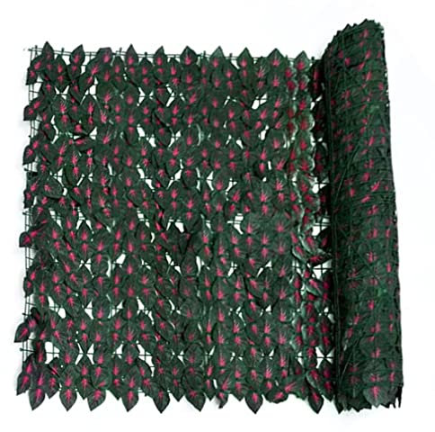 Künstliche Efeu Hecke Sichtschutz Versorgung Landschaftszaun Leitplanke Netzzaun Gefälschte Blume Baum Blatt Eisenhaut Isolationszaun LXTINGDP240608(Color:,Size:100x800cm)