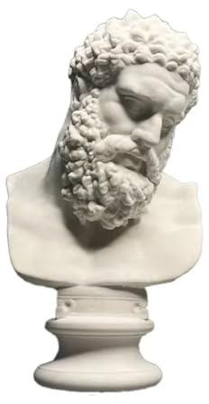 Testa di Ercole Arte retrò romana Scultura in gesso Decorazioni per la casa Ornamenti Regali Da tavolo Artigianato d'arte Arredamento semplice e moderno