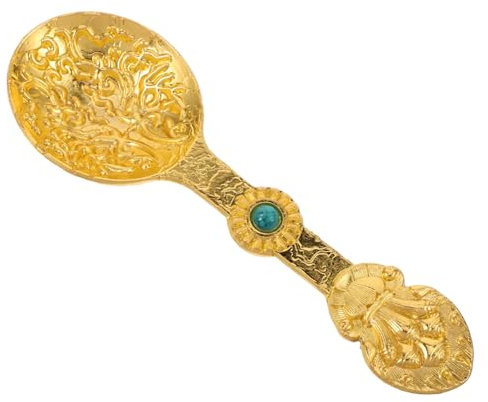 BESPORTBLE Runder Campinglöffel Goldlöffel Vintage-löffel Teelöffel Espresso-teelöffel Butterlöffel Löffel Für Außenbereich Und Küche