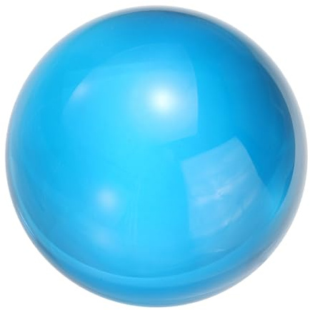 sourcing map Esfera de cristal de 50 mm, esfera decorativa sólida, adorno para adivinación del Feng Shui, adivinación, decoración de fuente de mesa, azul lago
