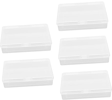 Toyvian 5 Stück Pokerkartenbox aus Kunststoff Rechteckige Transparente Aufbewahrungsboxen für Spielkarten Kompakt und Tragbar für Reisen und Kartenspiele