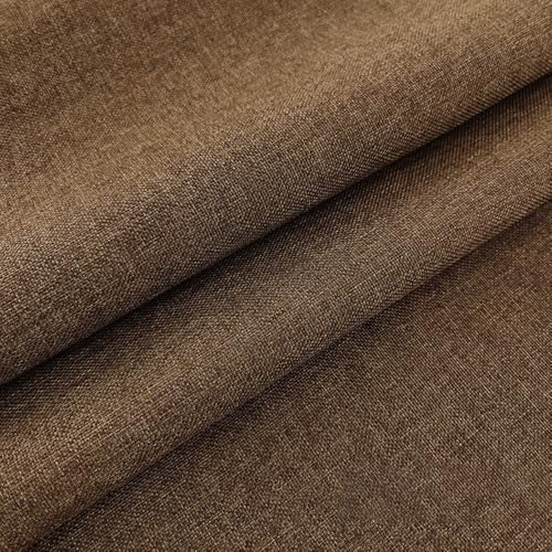 Wambere 1m x 145cm Stoffe Baumwoll- und Leinenstoffe Meterware Stoff Dekostoff Sofastoff Bastelstoffe für DIY Nähen Handwerk Tischdekoration Kleidungsdekoration Heimdekoration,Braun
