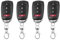 Huybaa 4 Pezzi Telecomando Cancello Universali, Telecomando 433 Mhz, Duplicatore di Chiavi per Garage a 4 Pulsanti, Chiave da Garage Adatta per Auto, Porte da Garage, Cancelli