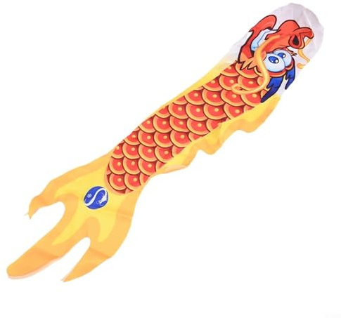 Windsack mit Drachen-Motiv, 70 cm, Ripstop-Windsack für Gärten und Klassenzimmer, Orange