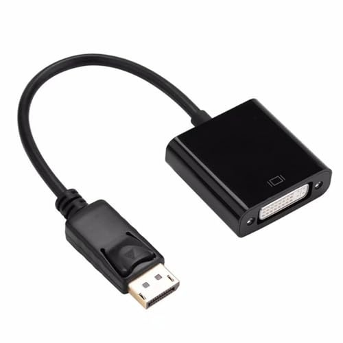CHAKAE Adaptador DisplayPort macho hembra 1080P a VGA/HDTV compatible con monitores de computadora, conectores HDTV, conectores dorados DVI
