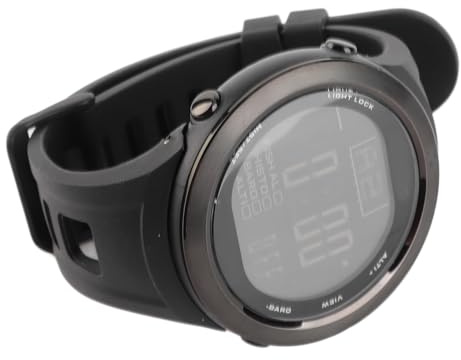 Fafeims Fischereibarometer Uhr Multifunktional Wasserdichtem Höhenmesser für Außenstahlring für (Black)