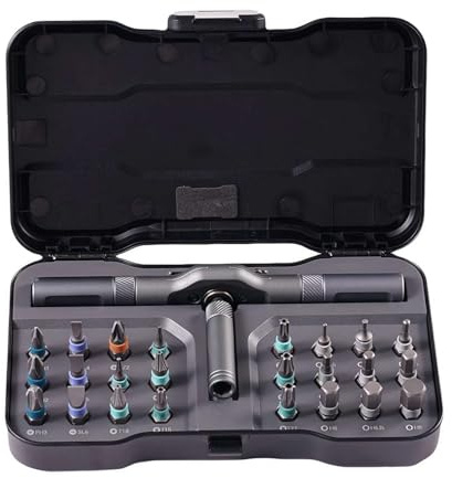 Ensemble de tournevis à cliquet 24 en 1, ensemble de tournevis magnétiques avec poignée à cliquet en T, tournevis à cliquet portable 24 en 1, tournevis magnétique S2