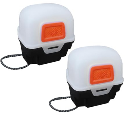 WOONEKY 2pcs Portable Headlight Storage Box and Led Light Protective Case, Camping Flashlight Holder with Sturdy Plastic, Outdoor Headlamp Carrying Gear for Hiking, Fishing, and Climbing