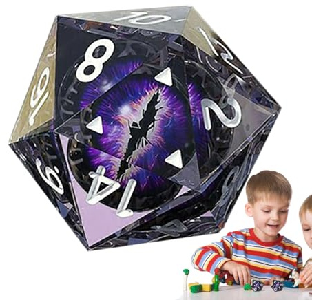 Set 20 Facce – Dadí RPG in Resina | Dadí Trasparenti Multiface con Numeri Bianchi | Daďi Bilanciati e Giusti, Giochi da Tavolo, Collezione, Didattica, Accessorio Regalo Dungeons & Dragon