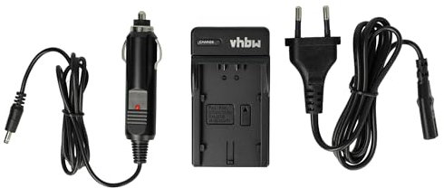 vhbw caricabatterie compatibile con Panasonic NV-DS65, NV-DS77, NV-DS8, NV-DS88, NV-DS89 batterie di fotocamera videocamera DSLR