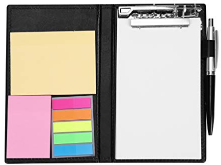 Notizzettel Mappe Blanko Haftnotiz PU Leder Notizblock Schreibbrett Megapack Klebezettel Selbstklebend Notizklotz Groß Haftnotizzettel Sticky Notes Office Nachrichtenblock für Büro Business