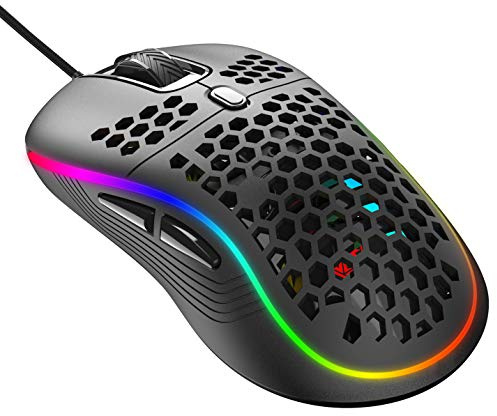 AIRENA Mouse Gaming, RGB Gaming Mouse con Illuminazione LED / 7200 DPI Regolabile / 6 Pulsanti Programmabili - Mouse da Gioco dal Design ergonomico per PC/Computer/Laptop/Mac